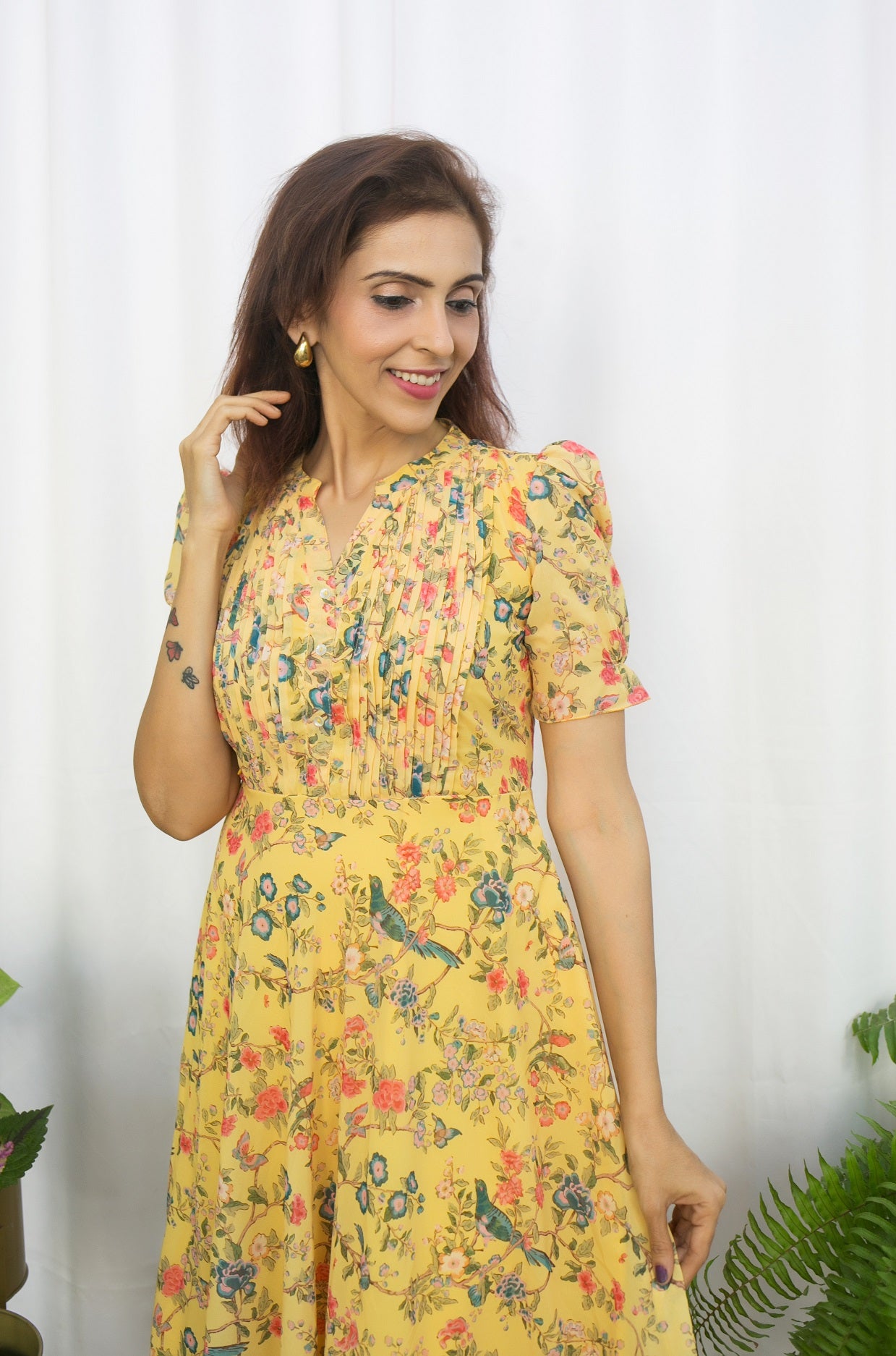 Birds in my garden Maternity Feeding Dress