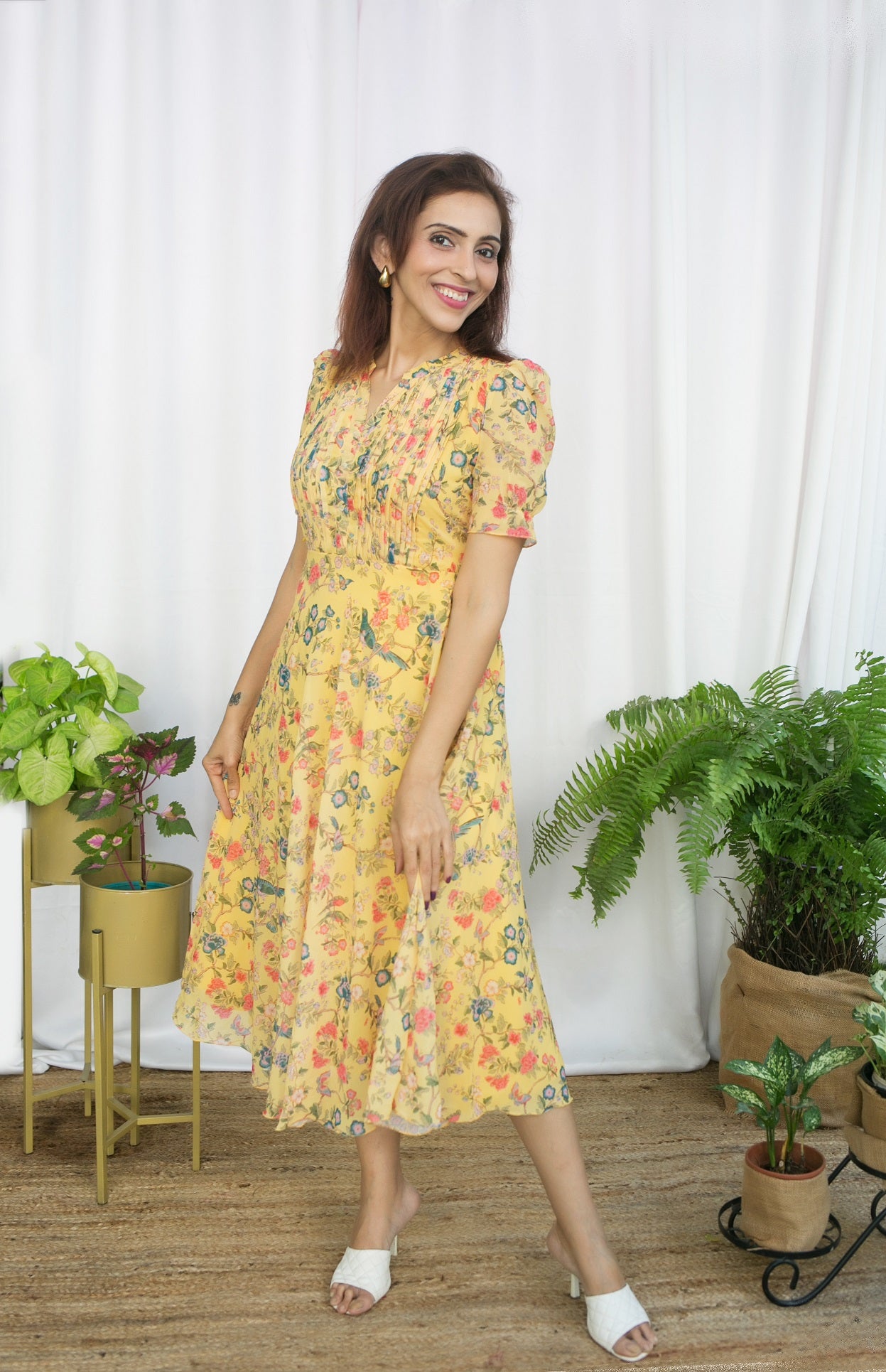 Birds in my garden Maternity Feeding Dress
