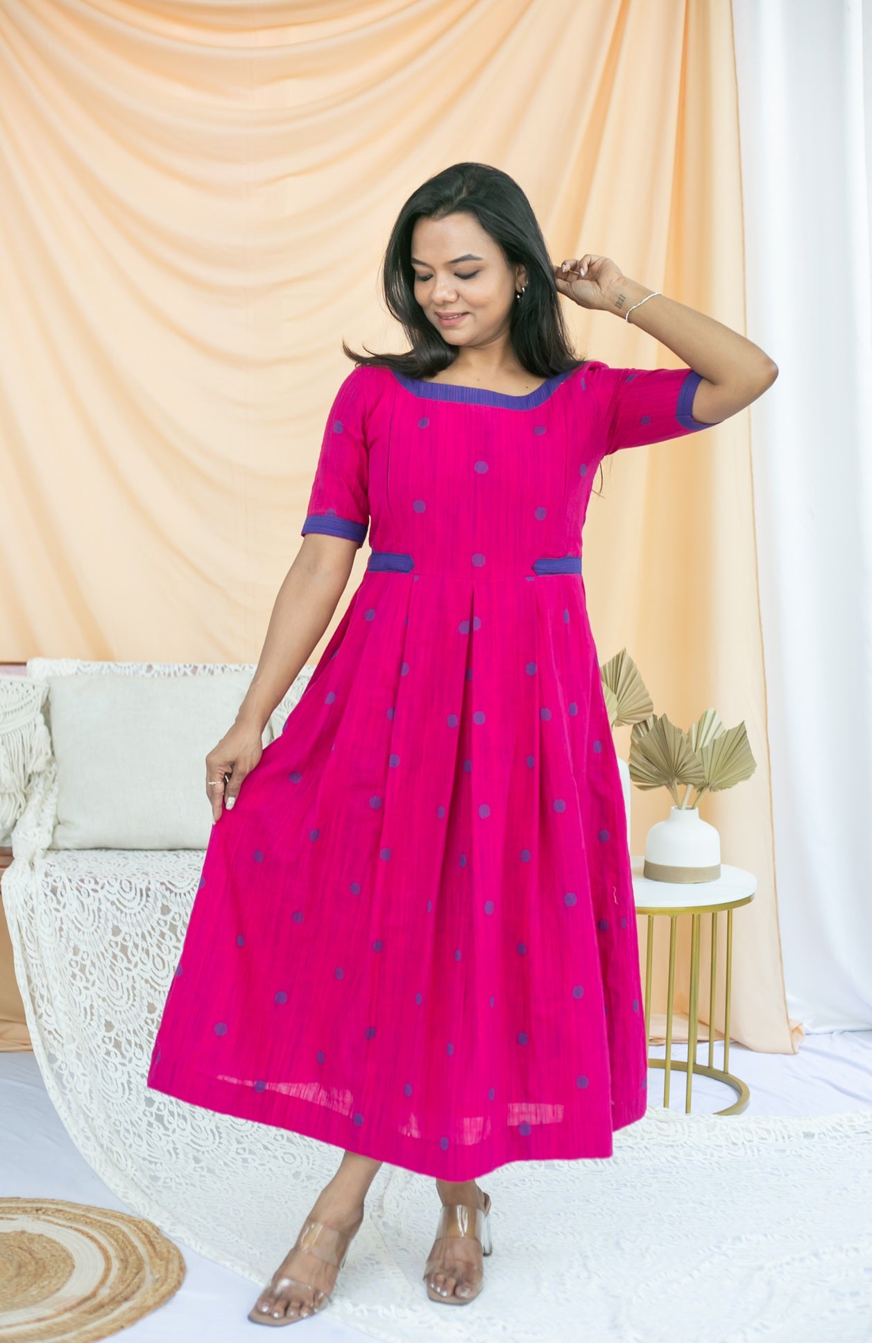 Pink Poppins Maternity Feeding Dress