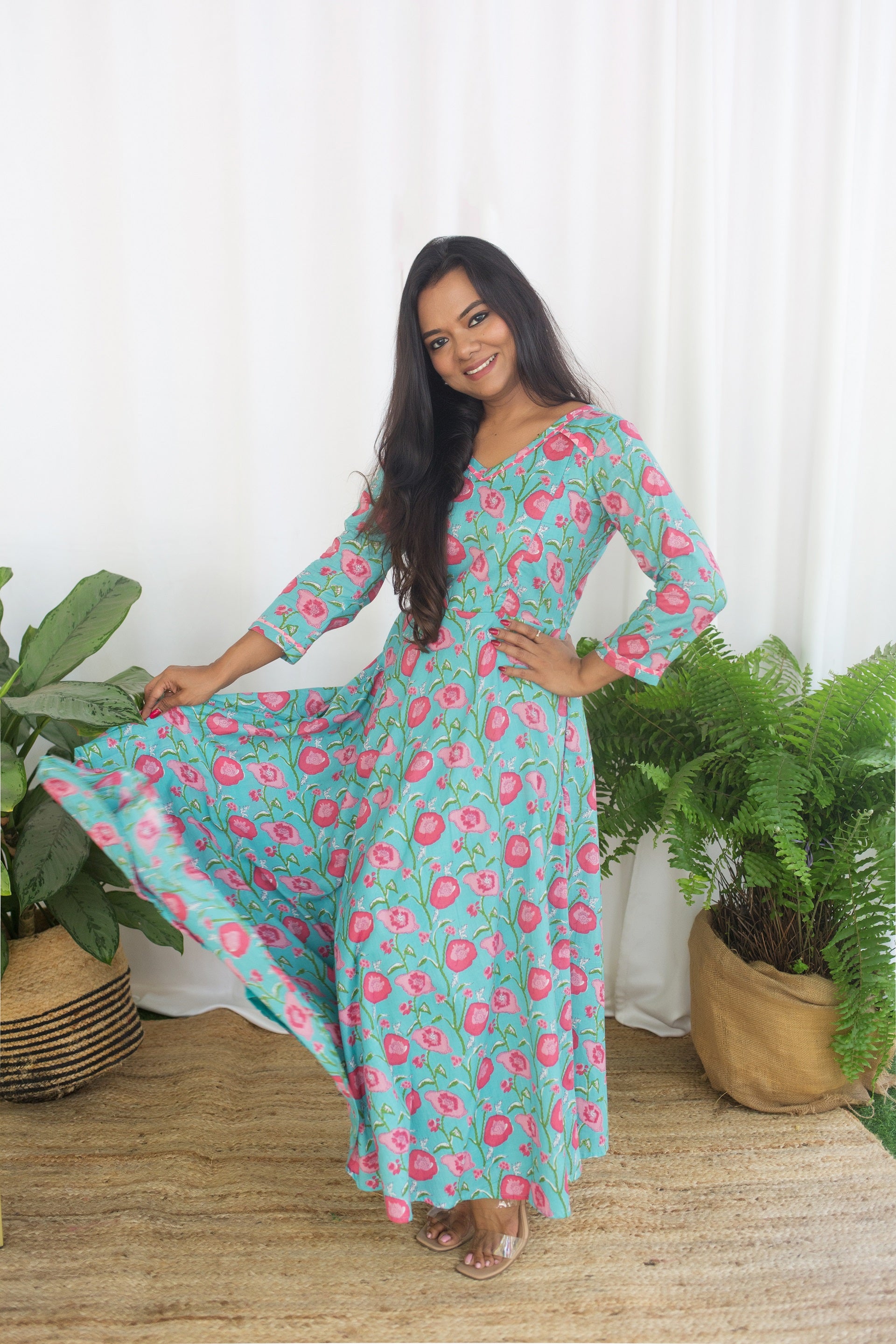 CHERRY BLOSSOM ANARKALI MAXI