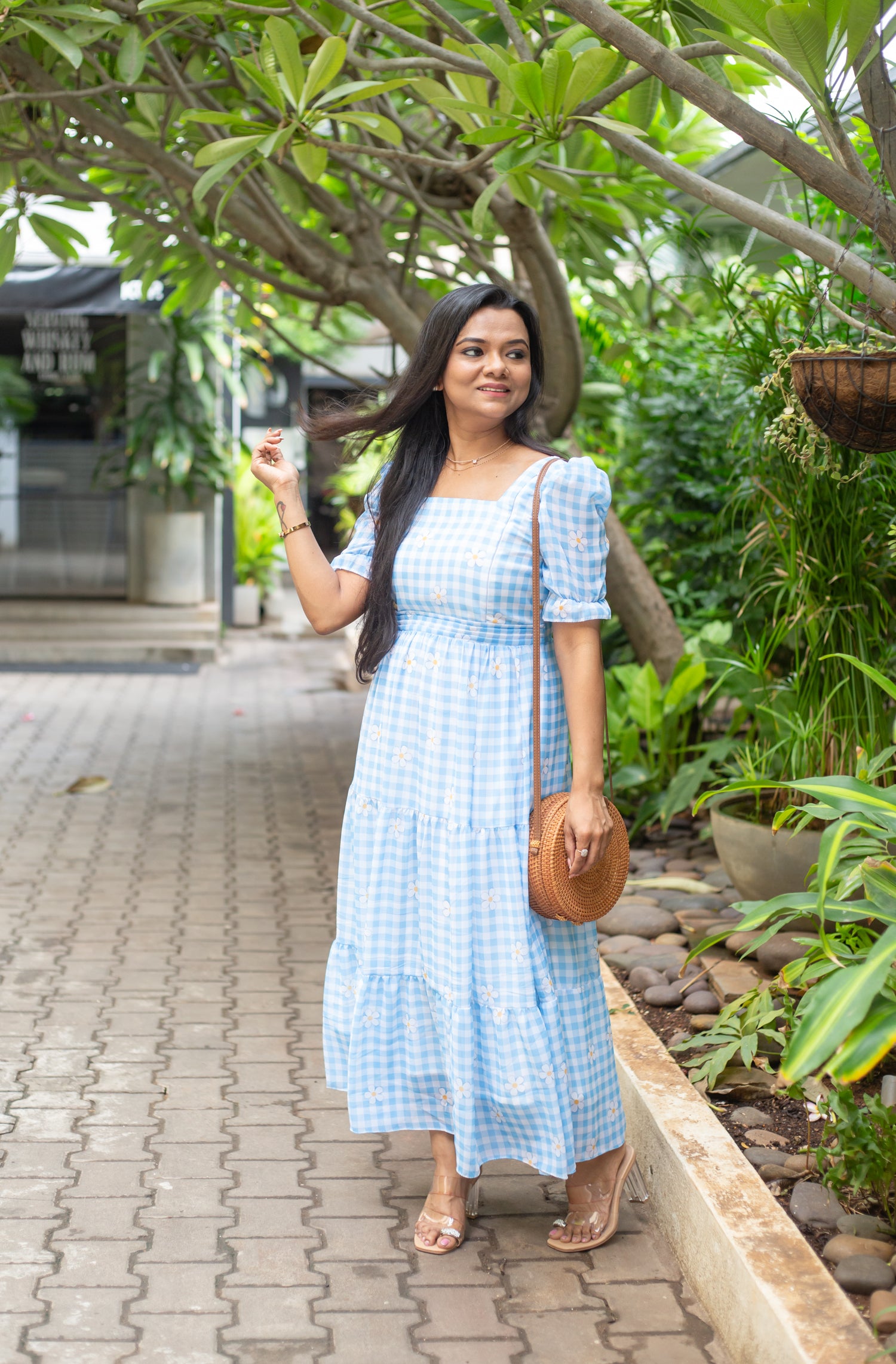 Blooming Sky Maternity Feeding Dress