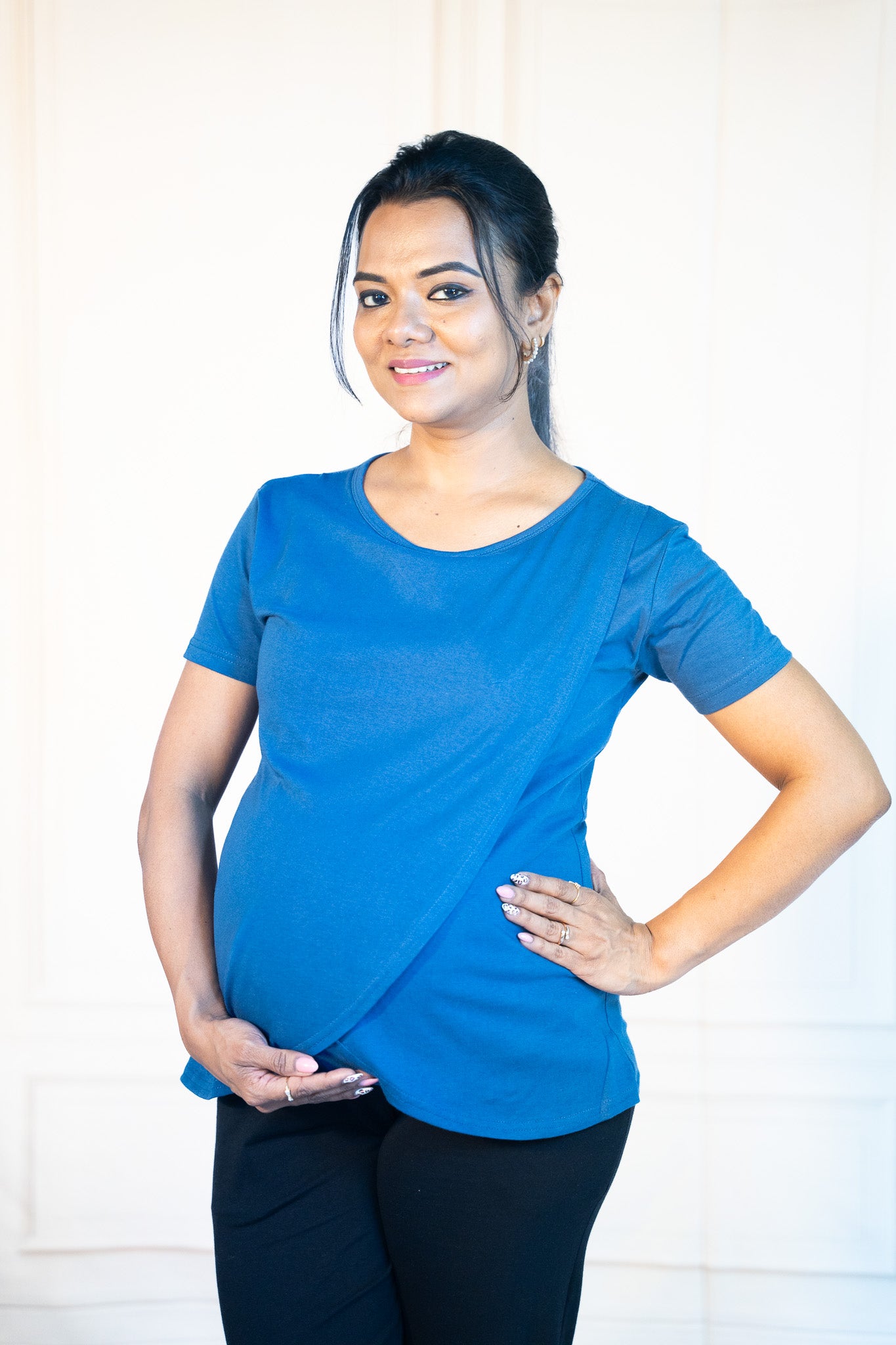 Blue Power Zipless Feeding T-Shirt