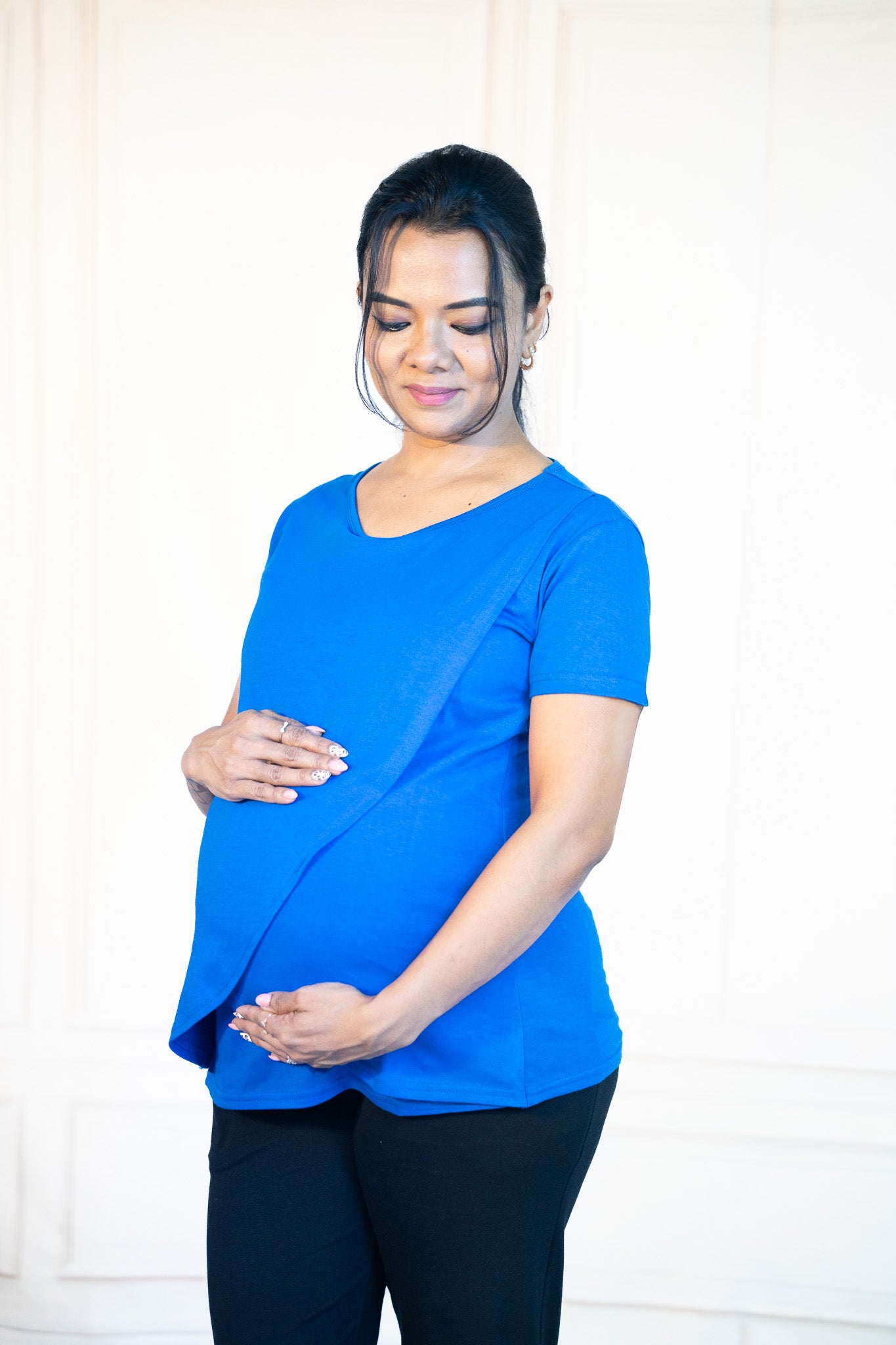 Blue Power Zipless Feeding T-Shirt