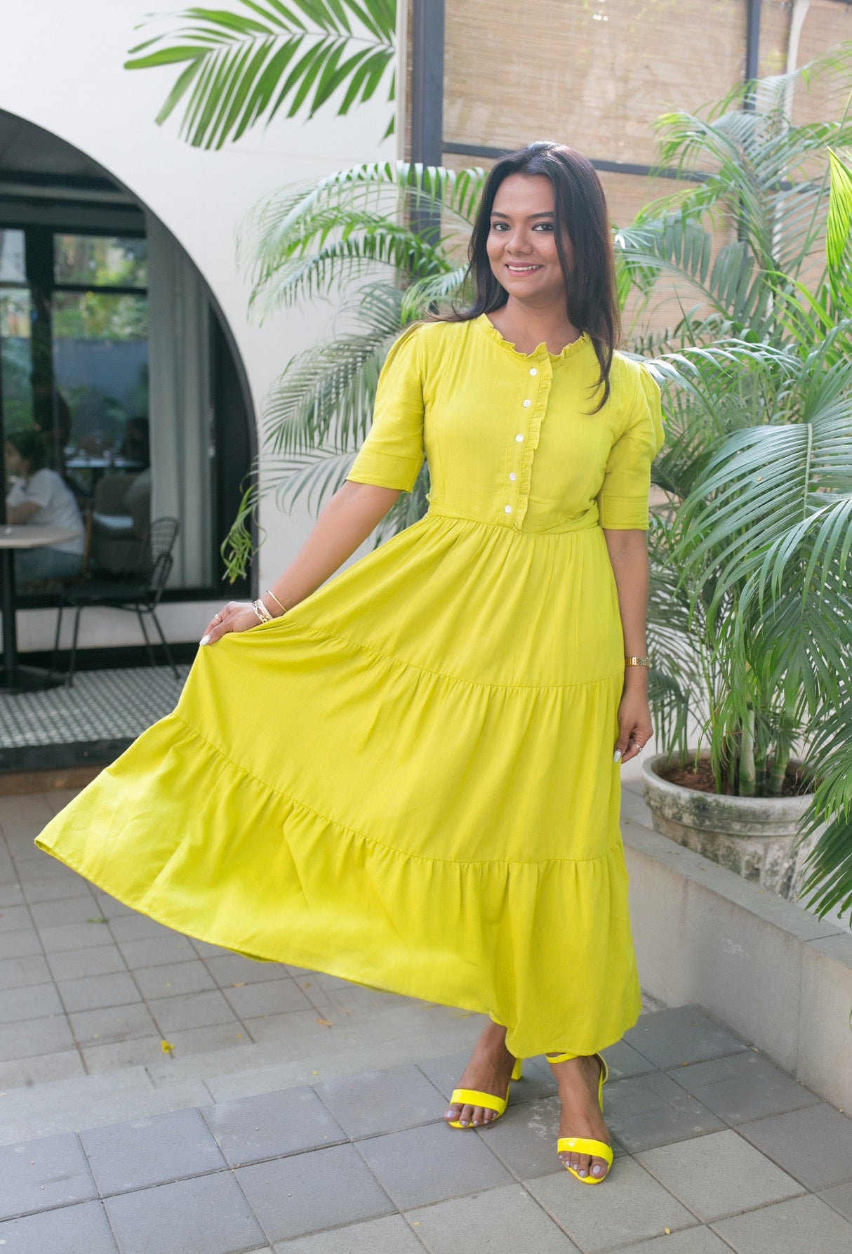 Lime Soda Maternity Feeding Dress