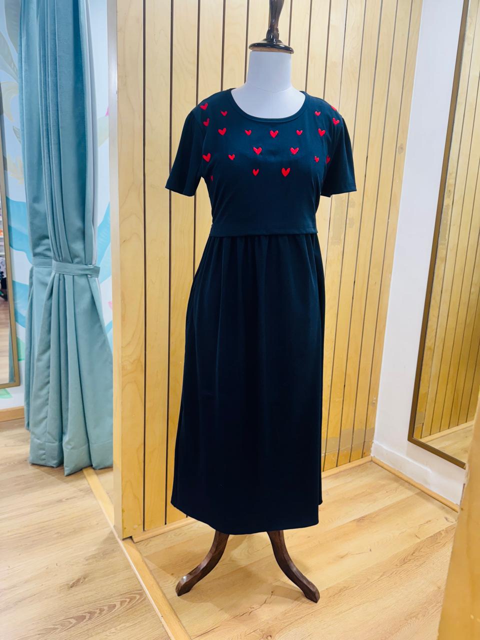 Navy Snuggle Zipless Feeding Frock