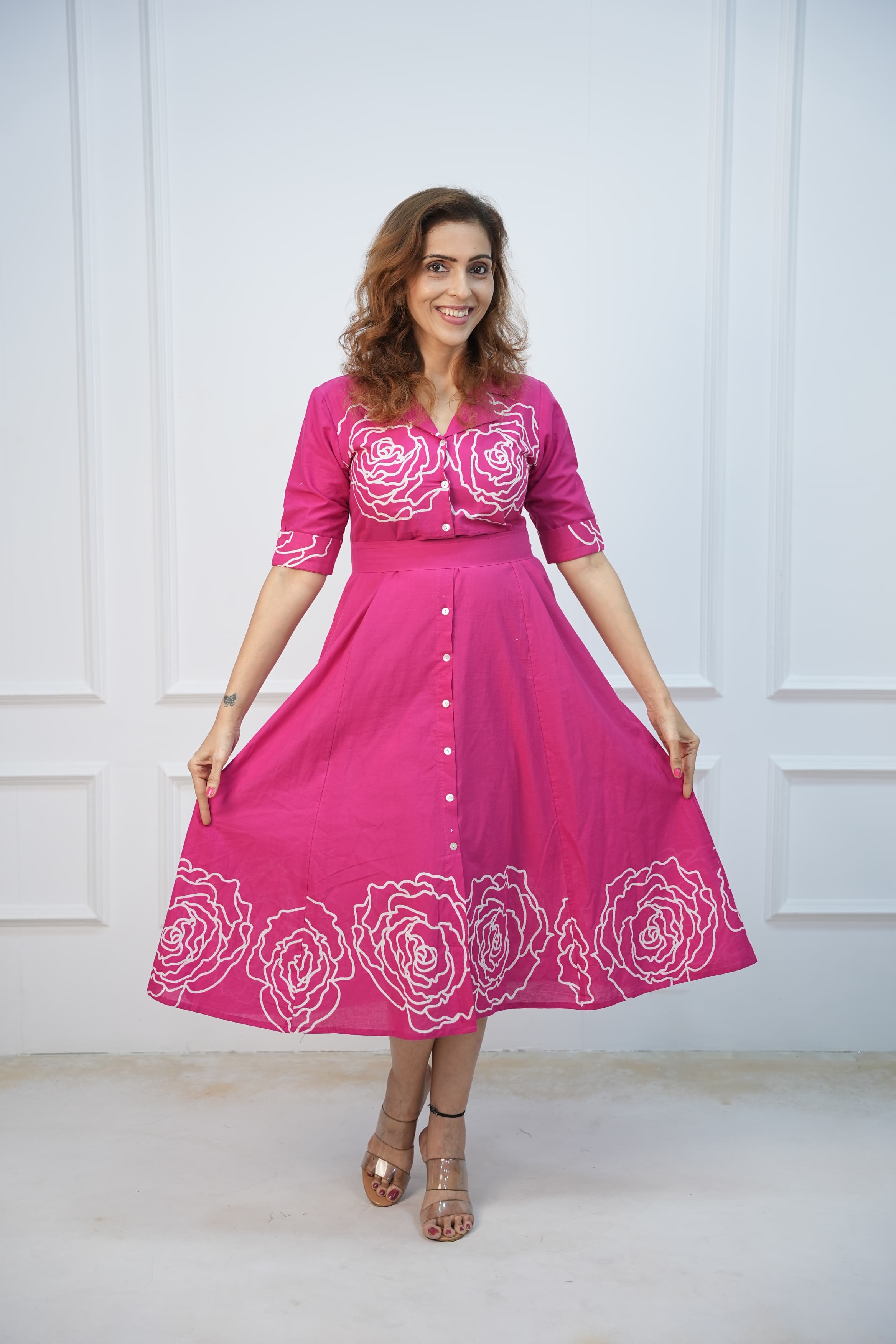 Rosette Charm Maternity Feeding Frock
