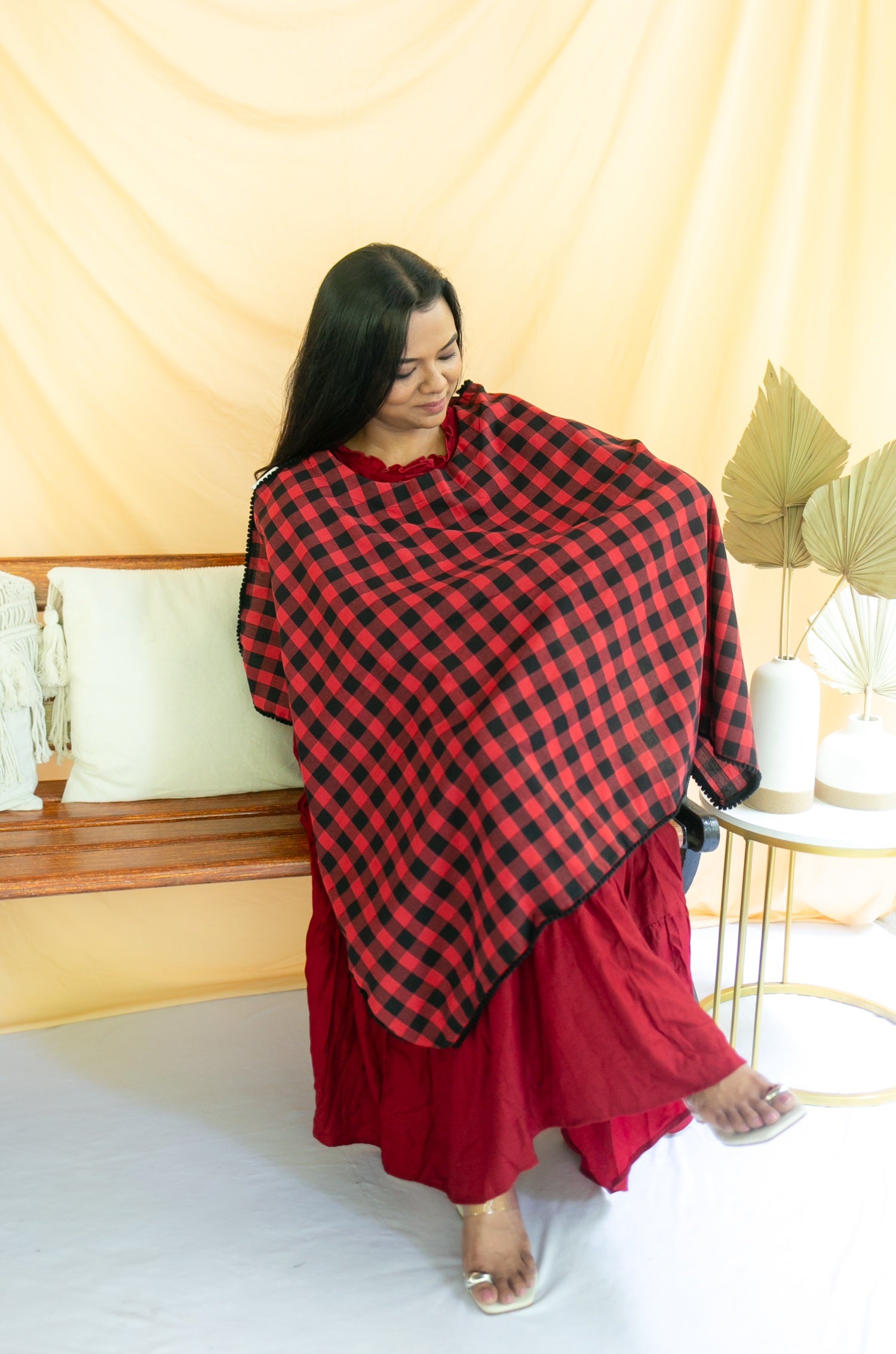 Plaid Feeding Apron