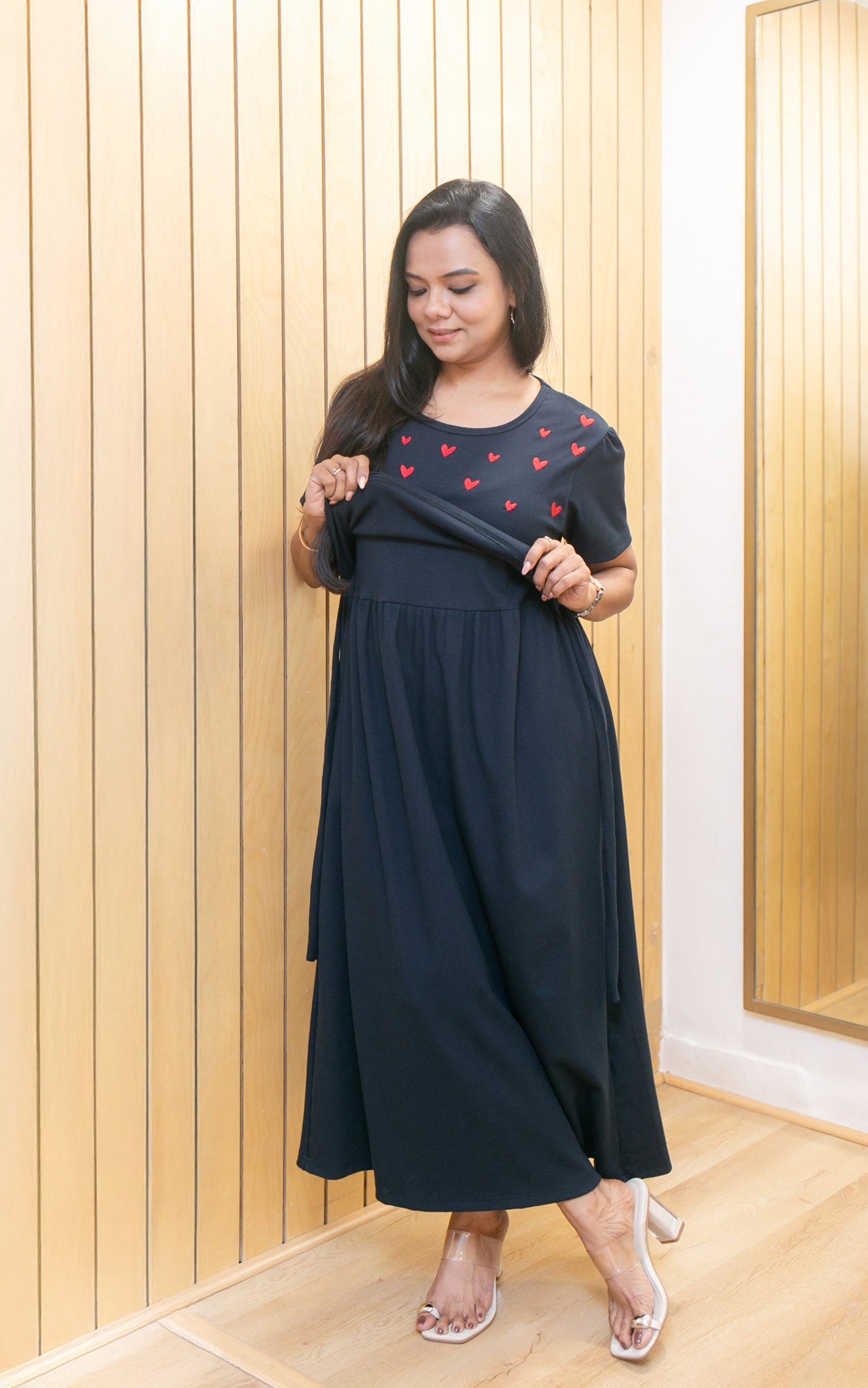Navy Snuggle Zipless Feeding Frock