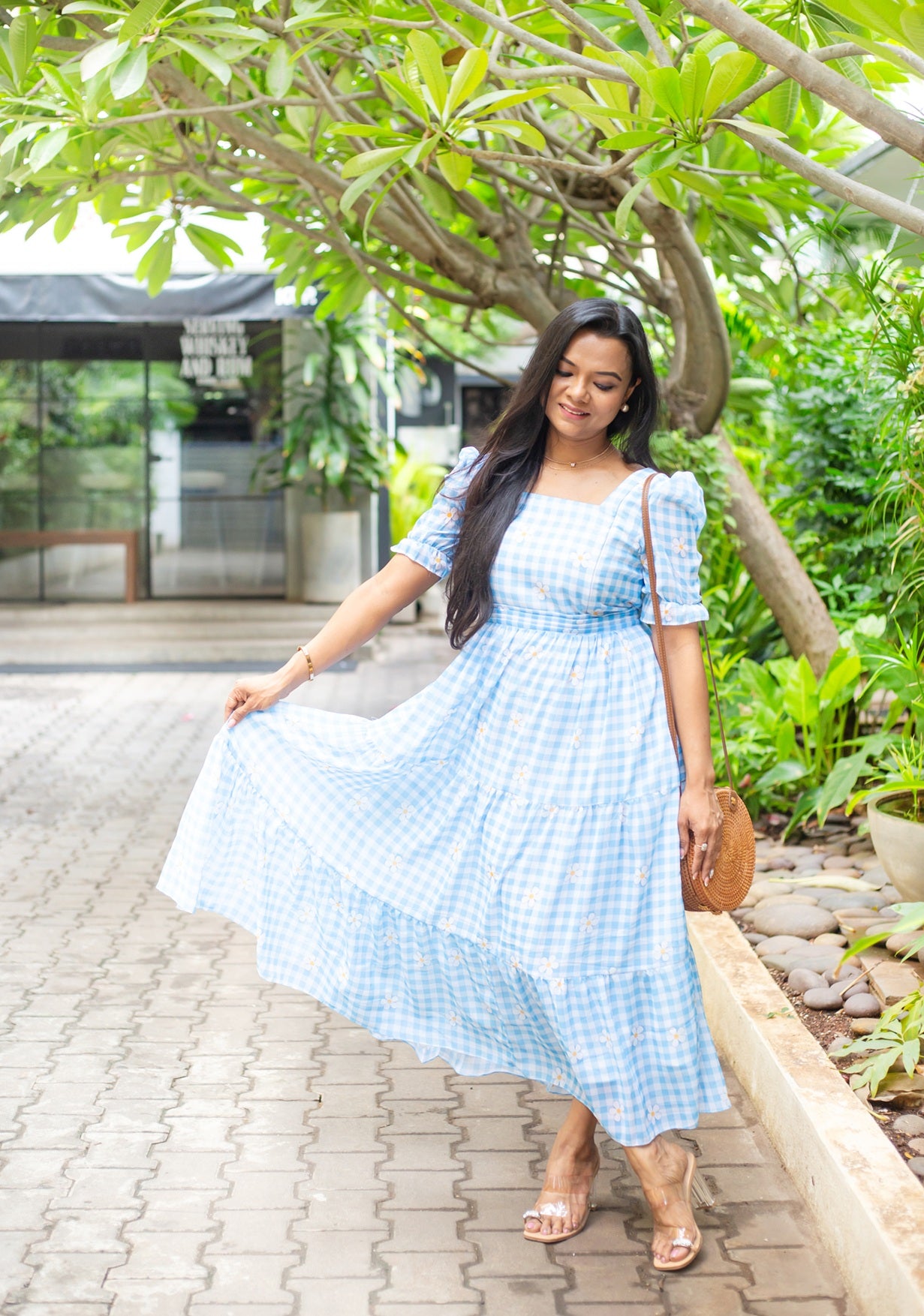 Blooming Sky Maternity Feeding Dress