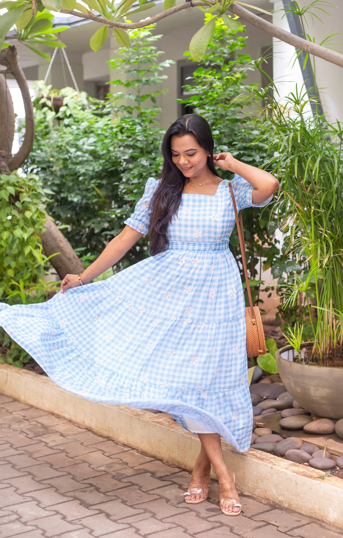 Blooming Sky Maternity Feeding Dress