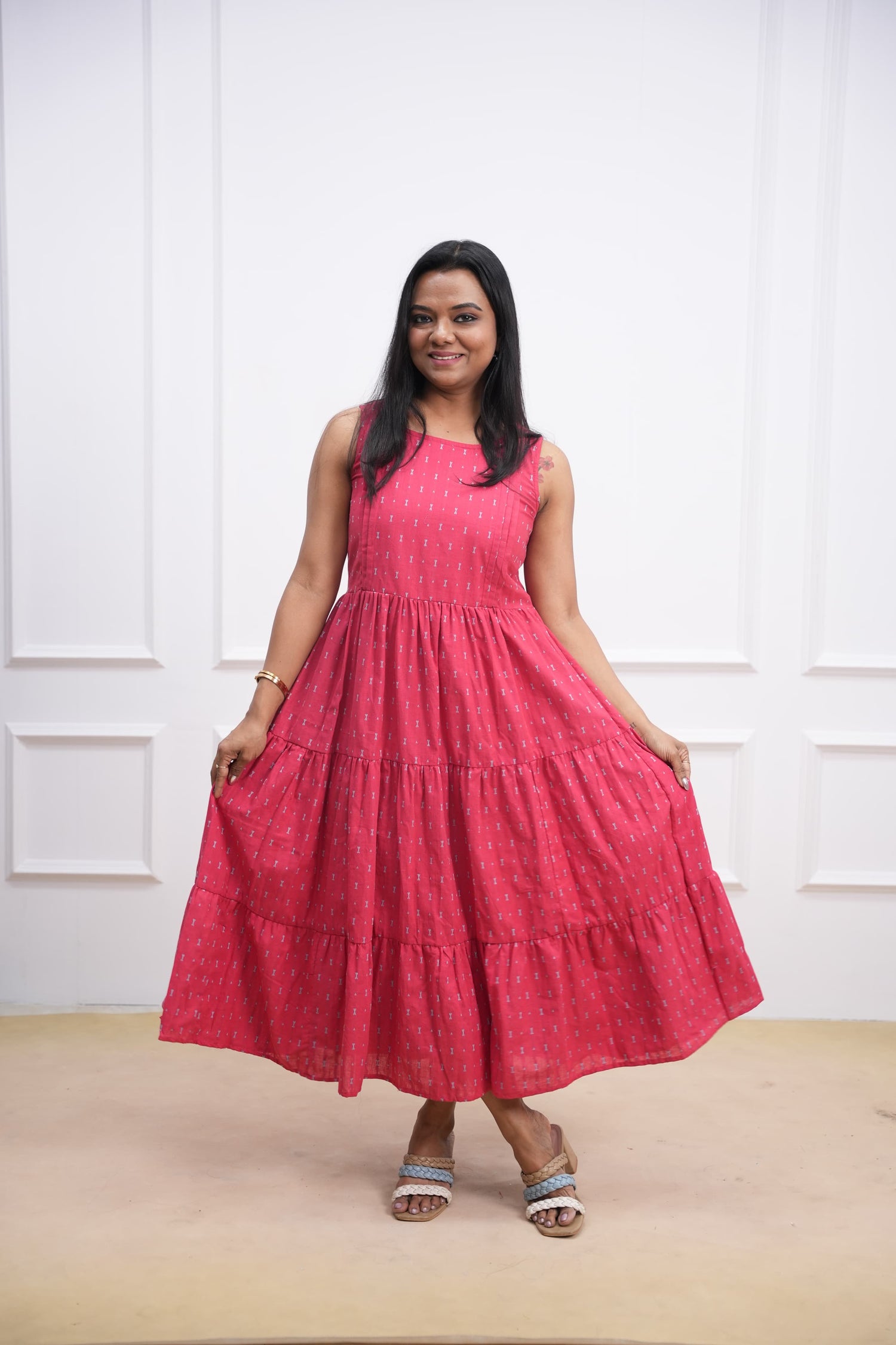 Checks & Charms Maternity Feeding Dress