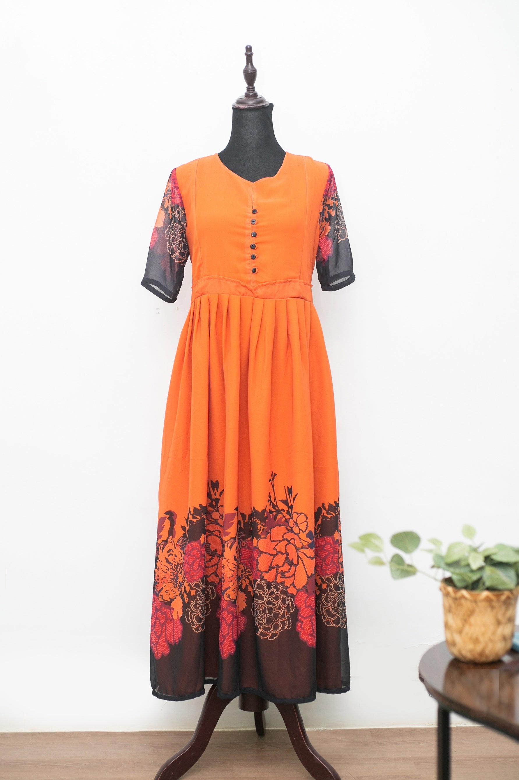 Coral Maternity Feeding Dress