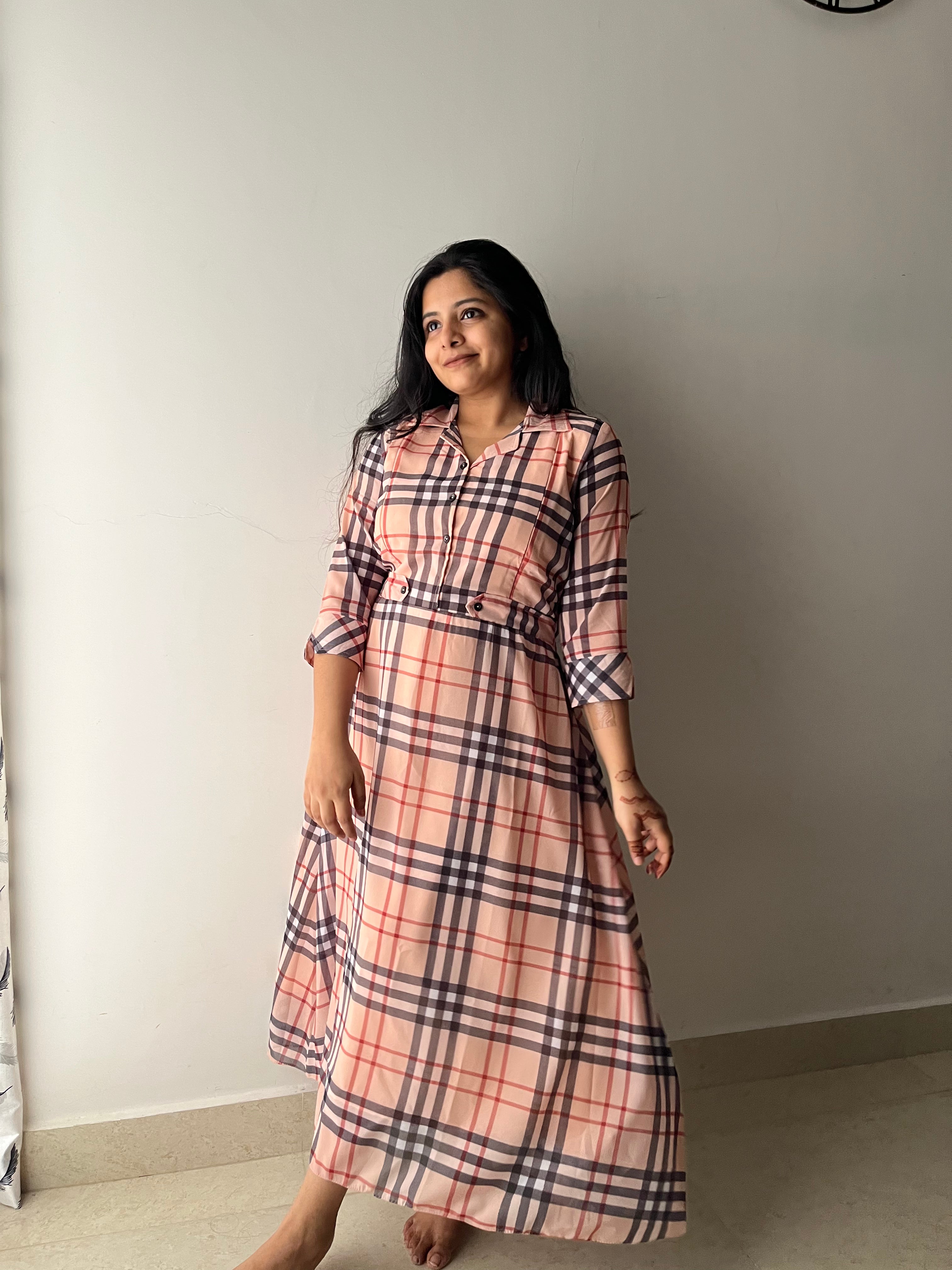 Mocha Maternity Feeding Dress