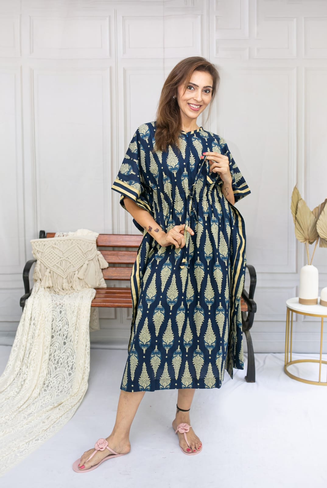 Blue Line Feeding Kaftan