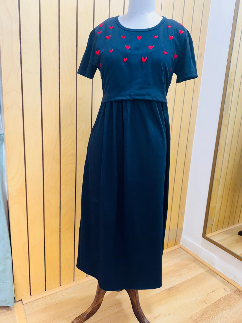 Navy Snuggle Zipless Feeding Frock