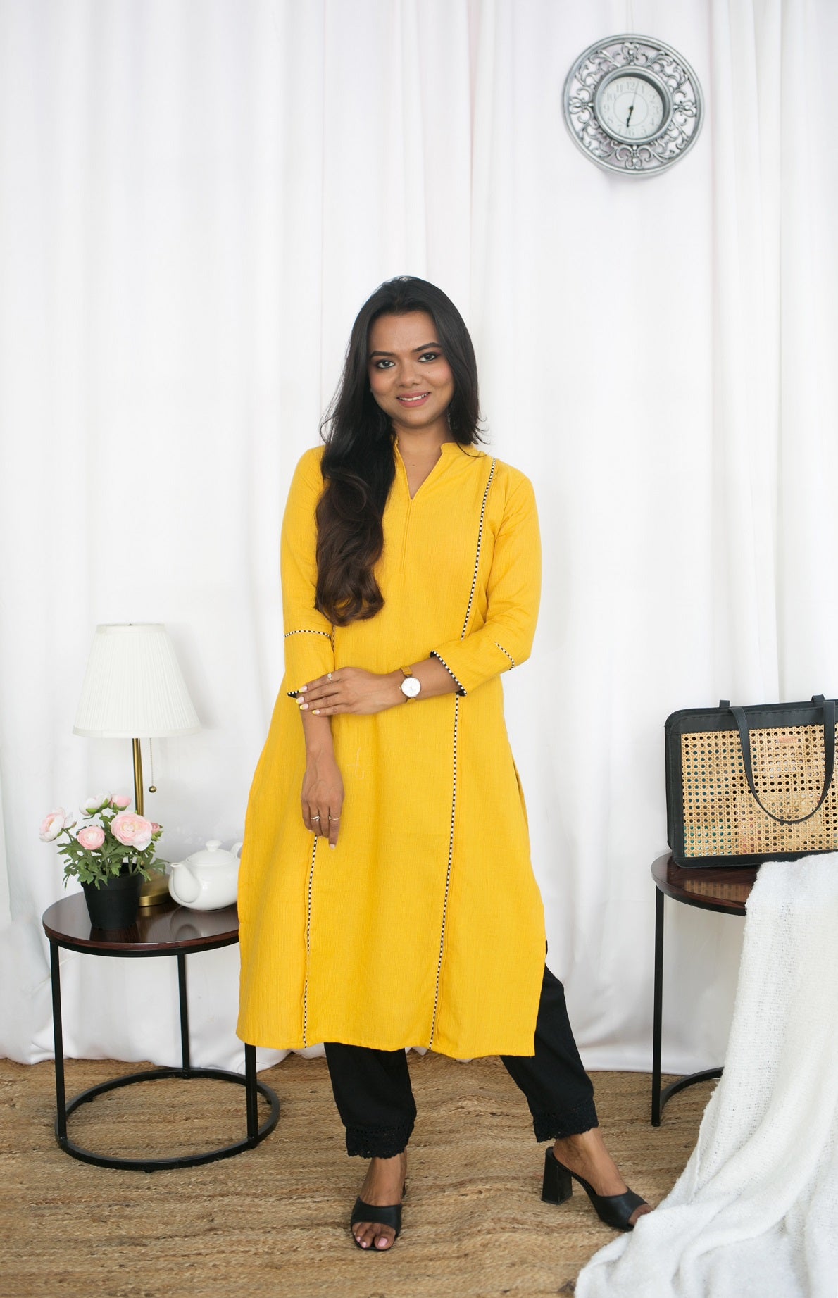 YELLOW GEM KURTA TOP