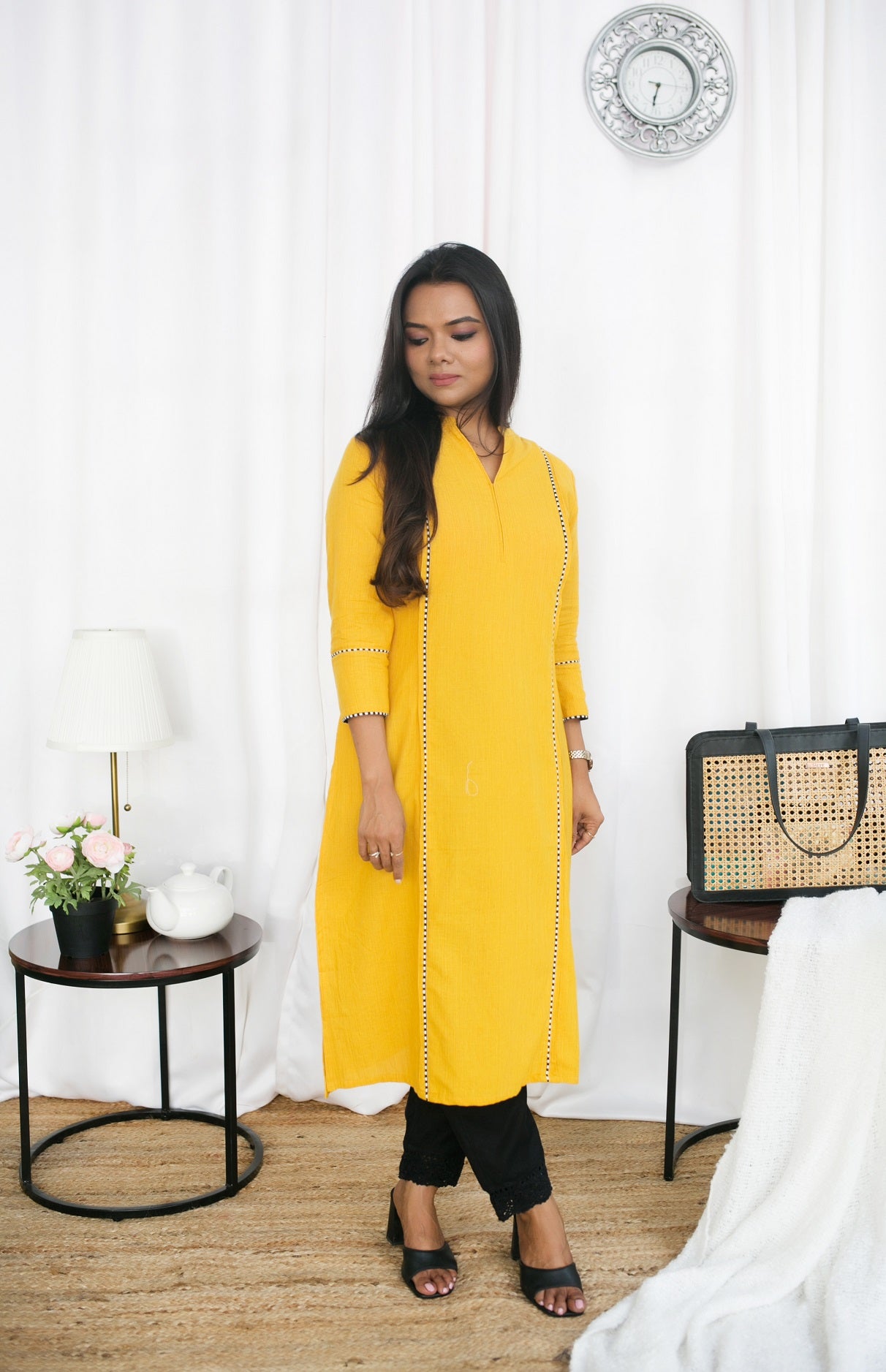 YELLOW GEM KURTA TOP