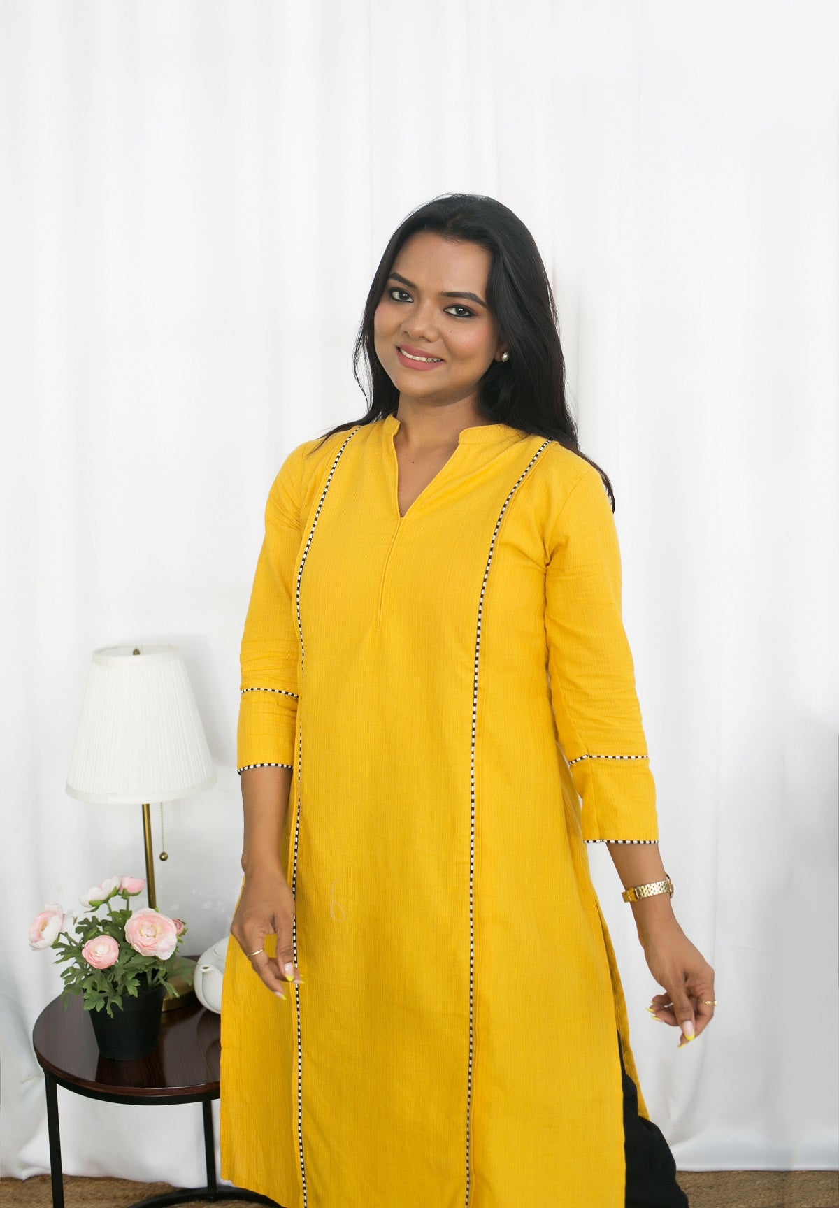 YELLOW GEM KURTA TOP