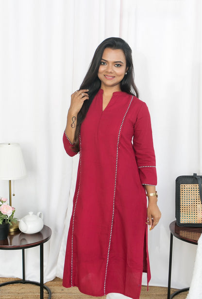 RED GEM KURTA TOP