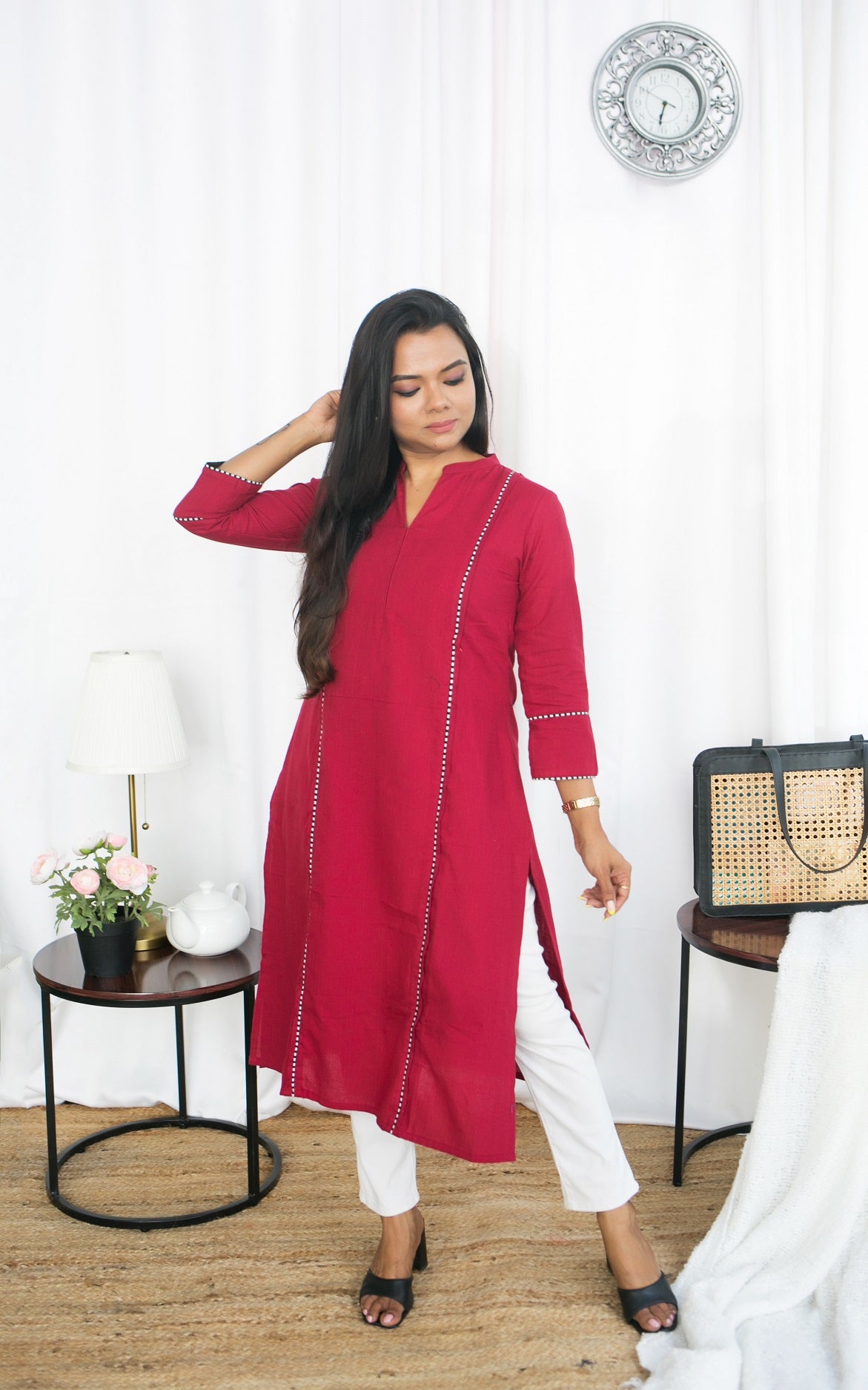 RED GEM KURTA TOP