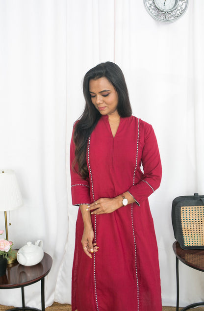 RED GEM KURTA TOP