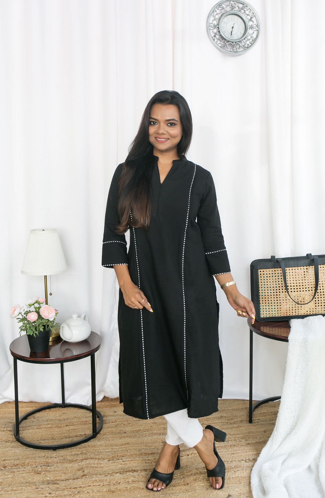 BLACK GEM KURTA TOP