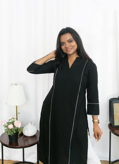 BLACK GEM KURTA TOP