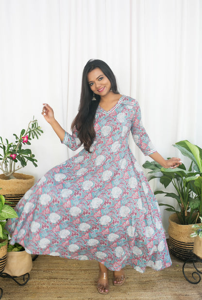 BLUE EYES ANARKALI FROCK