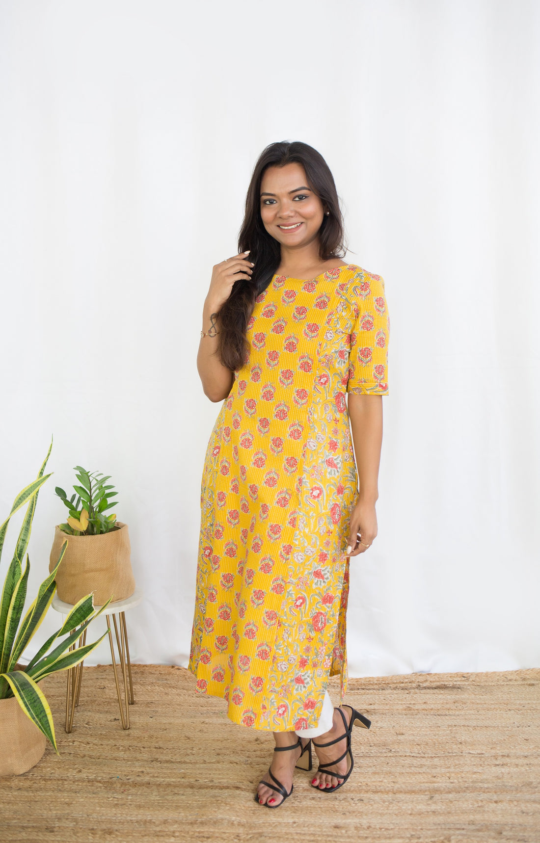 YELLOW POPPY Maternity Feeding Top Dress