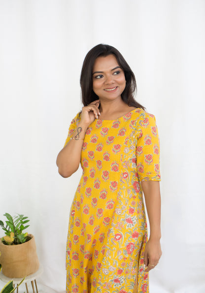 YELLOW POPPY Maternity Feeding Top Dress