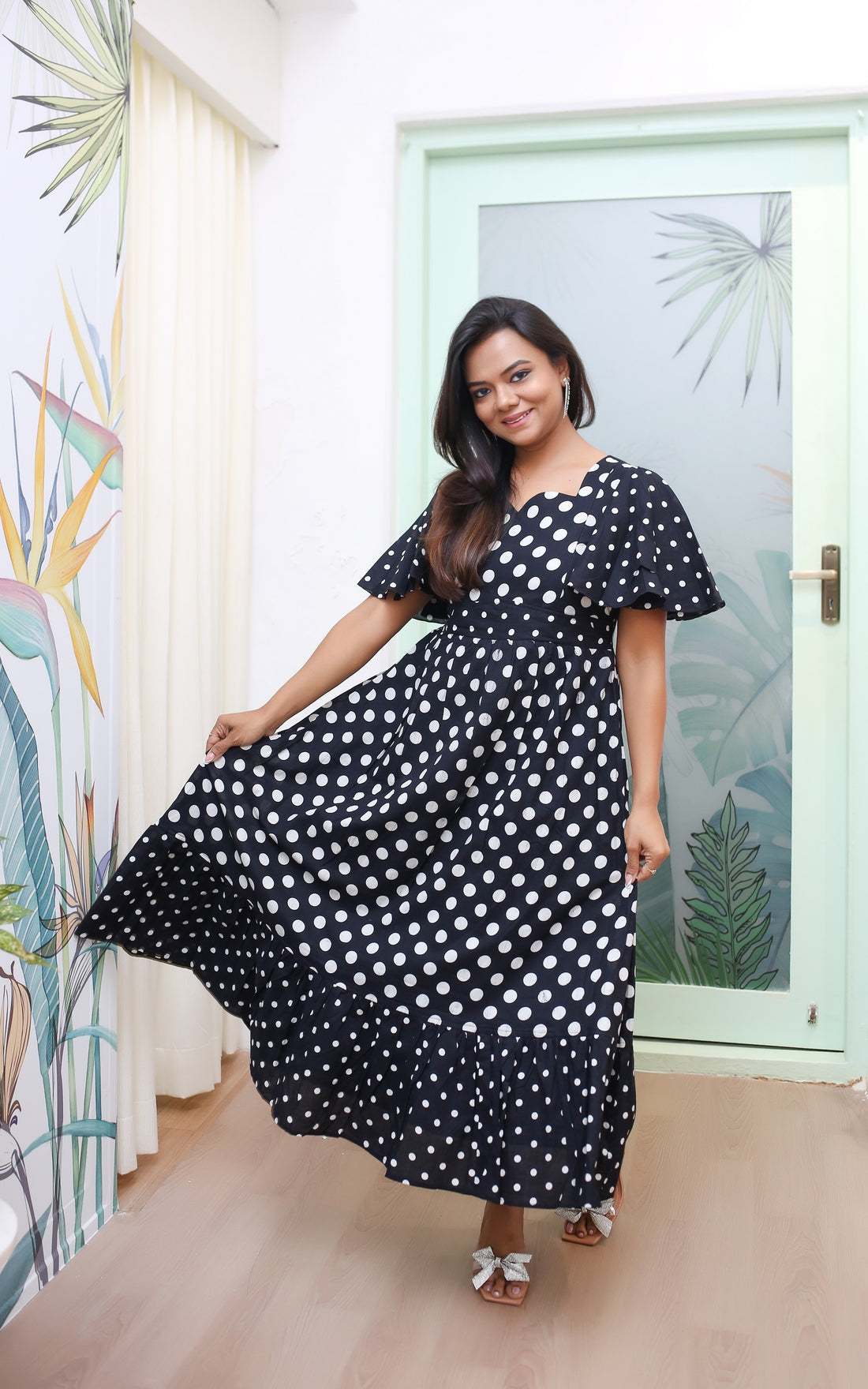 GET SPOTTED Maternity Feeding Maxi Dress