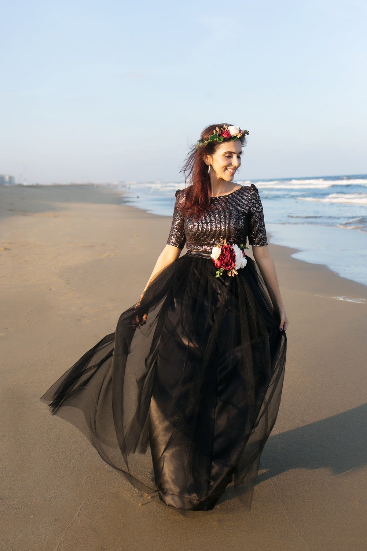 SHIMMER IN BLACK MATERNITY CELEBRATION DRESS Purchase and Rental