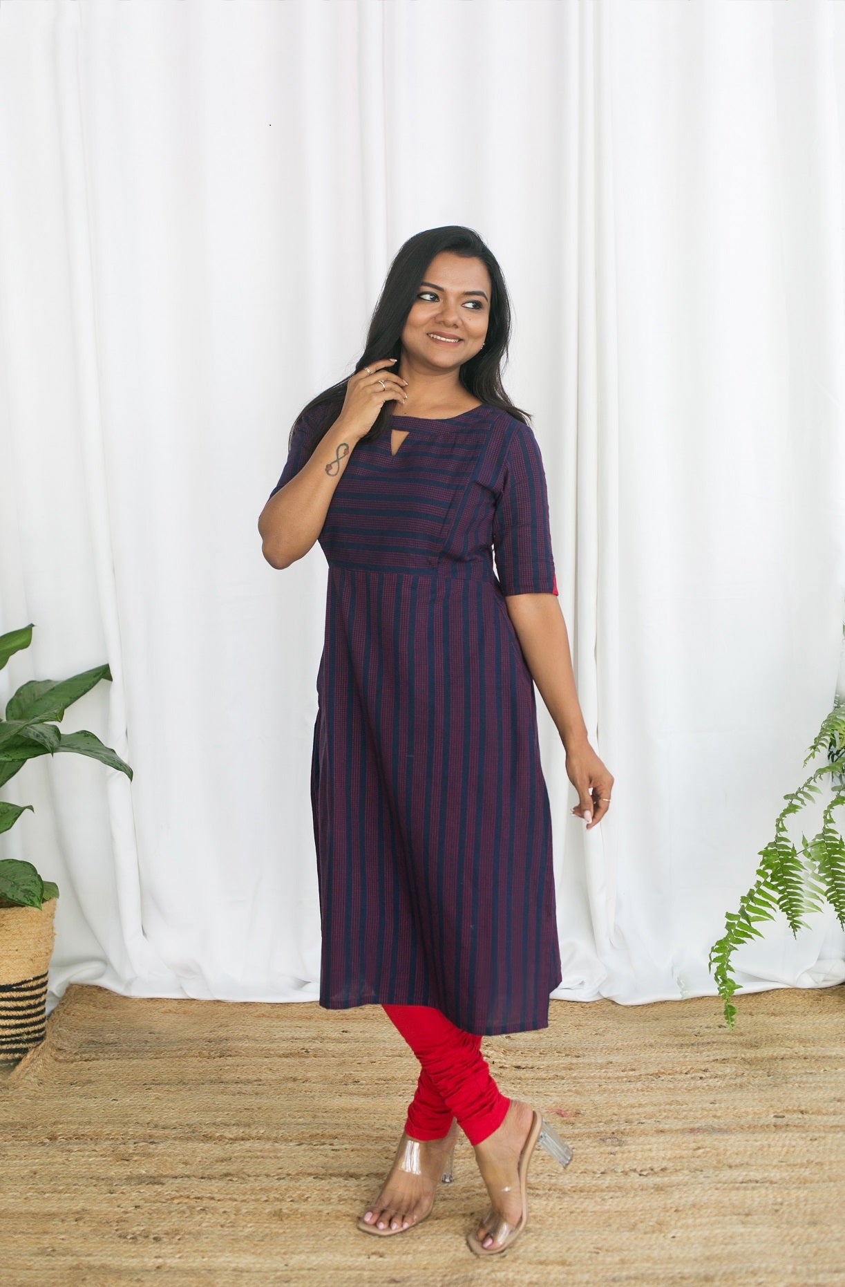 NAVYLINE  KURTA TOP