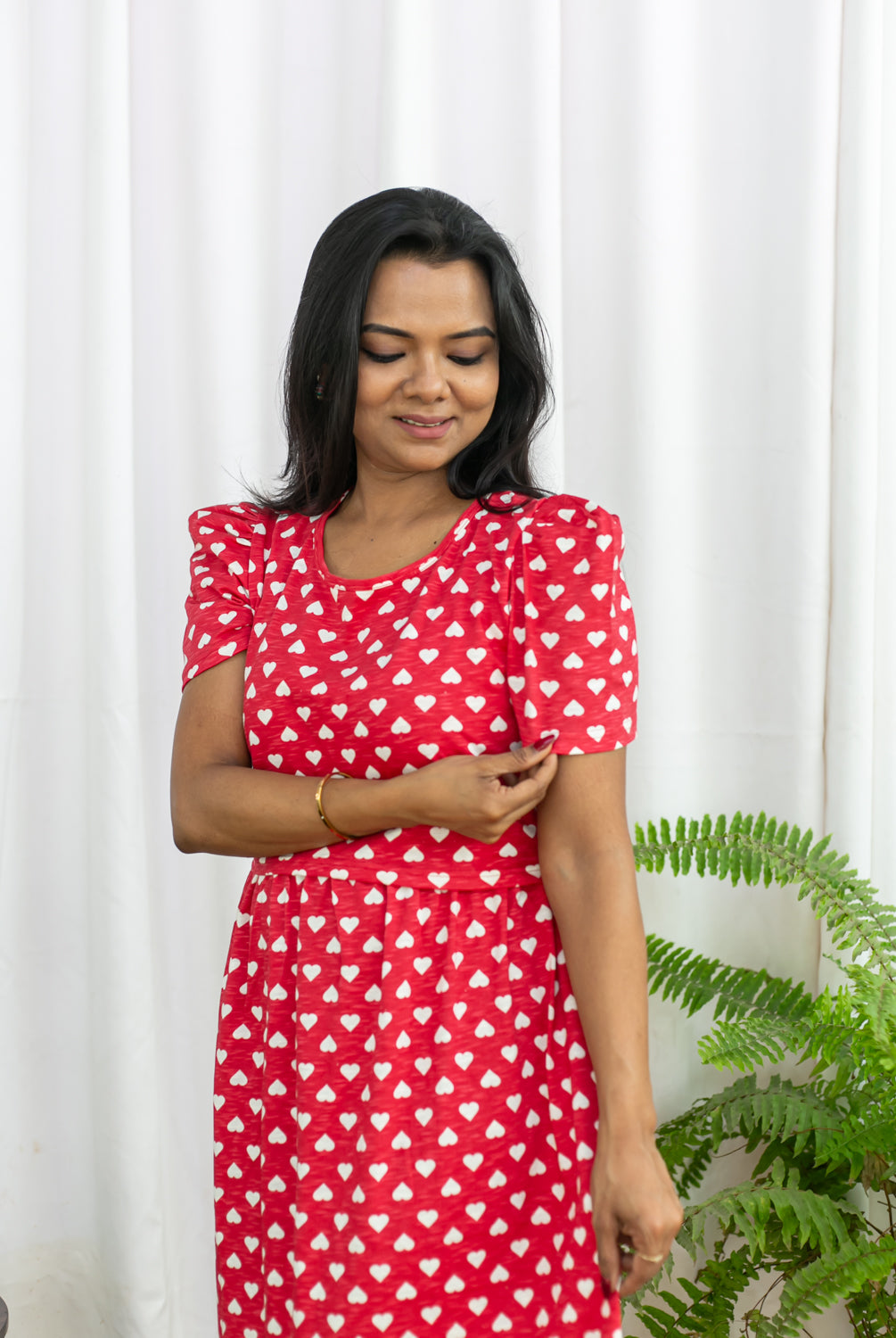 HAPPY HEART ZIPLESS FROCK