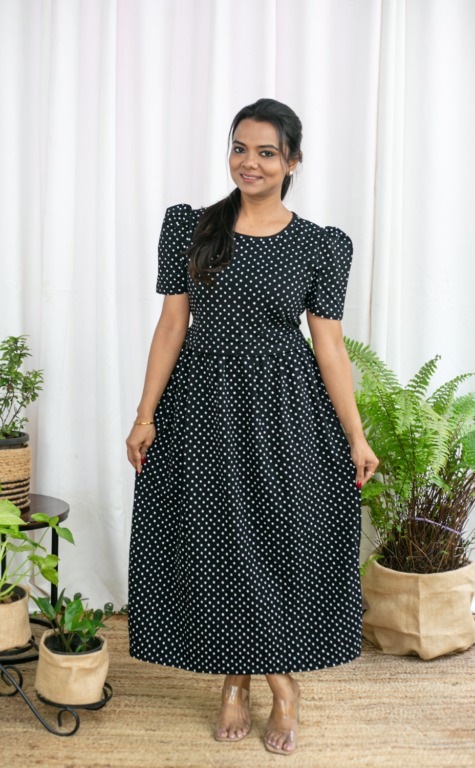 DOTTED DELIGHT ZIPLESS FROCK