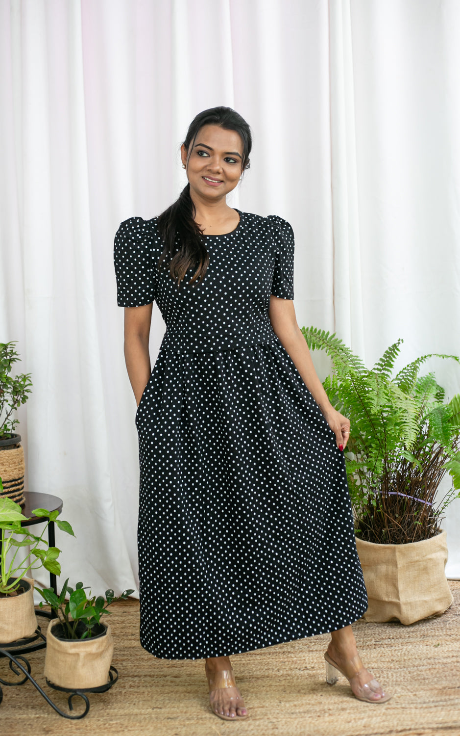 DOTTED DELIGHT ZIPLESS FROCK