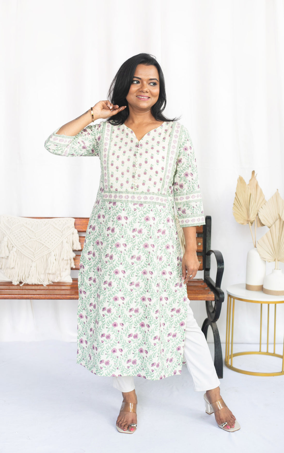 Purple Buds Maternity Feeding Kurta