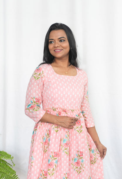 Peaching Maternity Feeding Dress