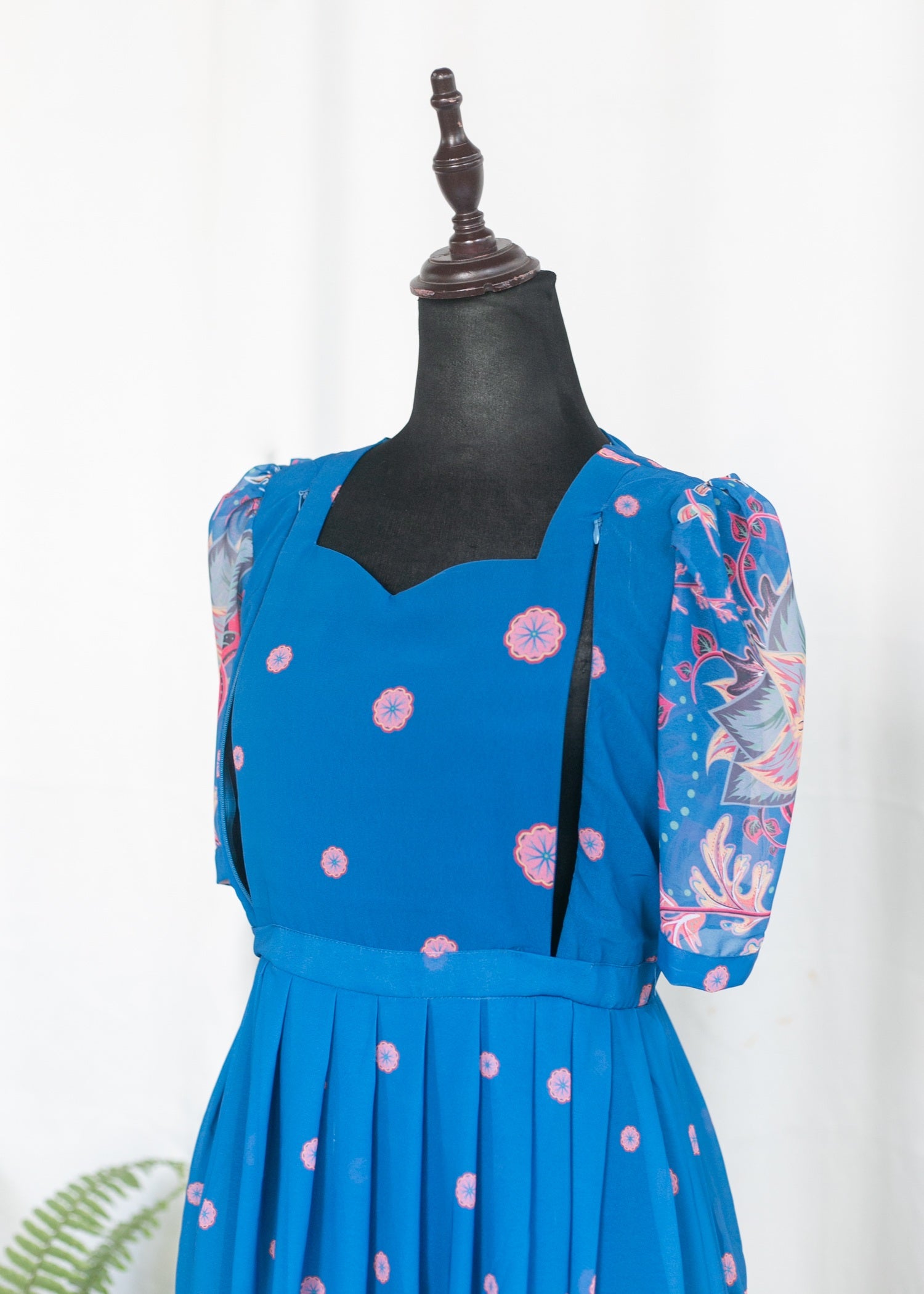 Bloom in blue Maternity Feeding Dress