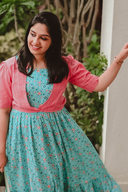 BLUE SKY Maternity Feeding Maxi Jacket Dress
