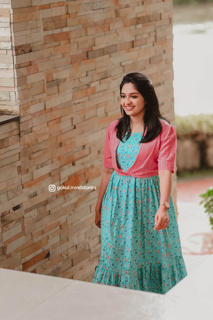 BLUE SKY Maternity Feeding Maxi Jacket Dress