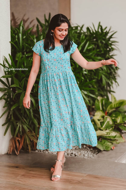 BLUE SKY Maternity Feeding Maxi Jacket Dress