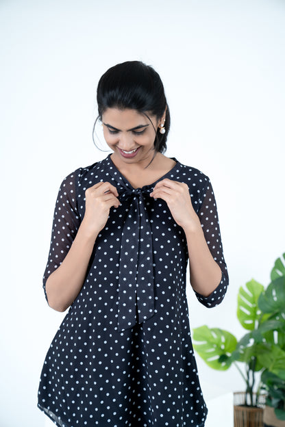 POLKA PRETTY  Georgette TOP