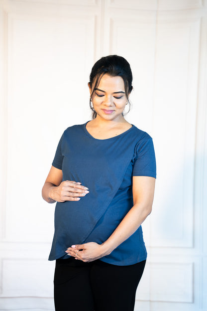 Blue Fit Zipless Feeding T-Shirt