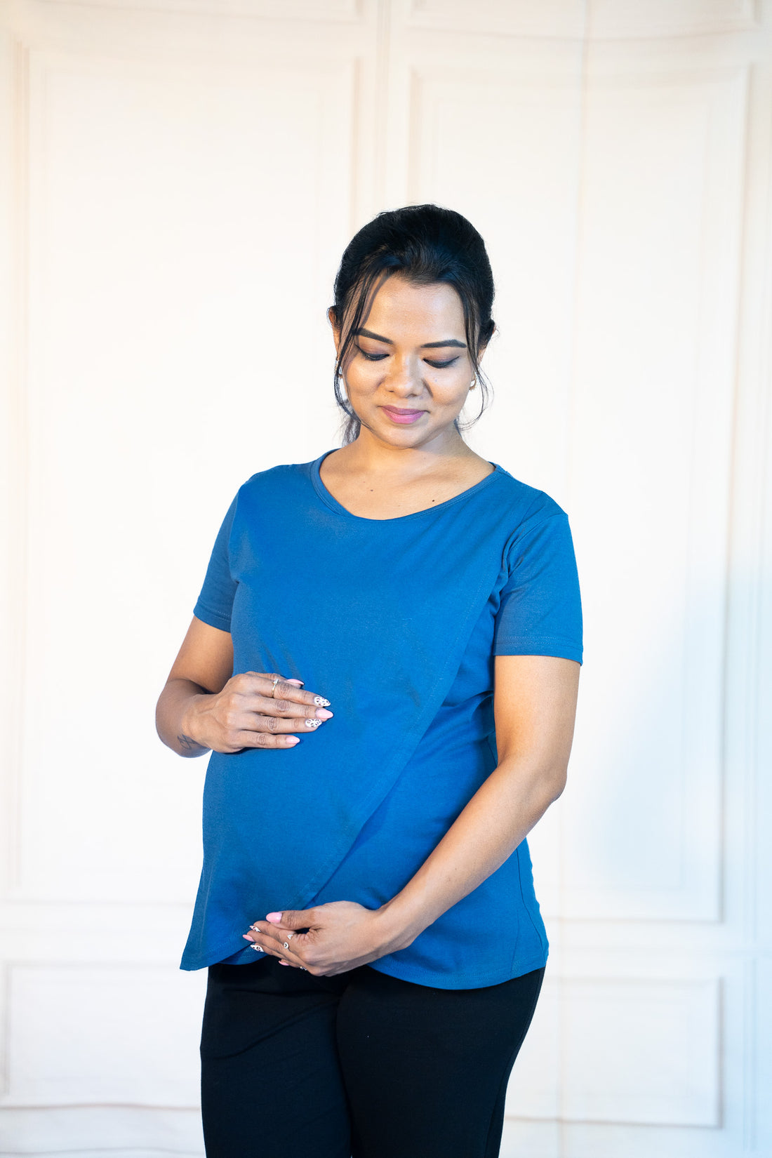 Blue Power Zipless Feeding T-Shirt