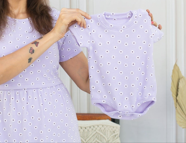 Baby onesie Misty lavender
