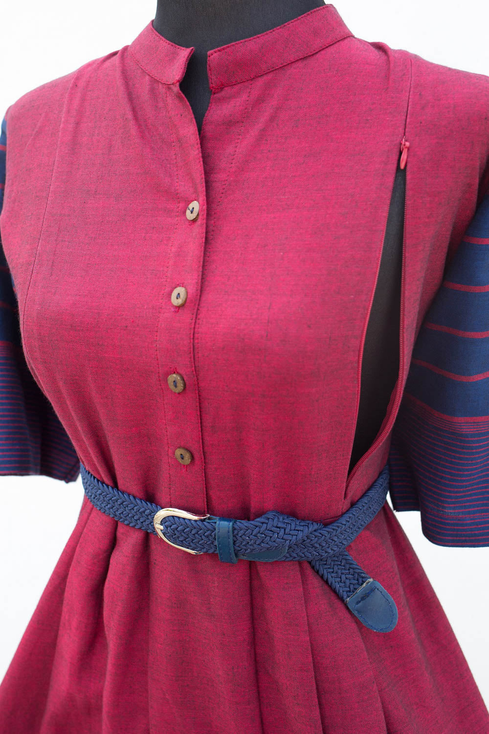 Navy Blue Belt Add on For Burgundy CHIC Dress