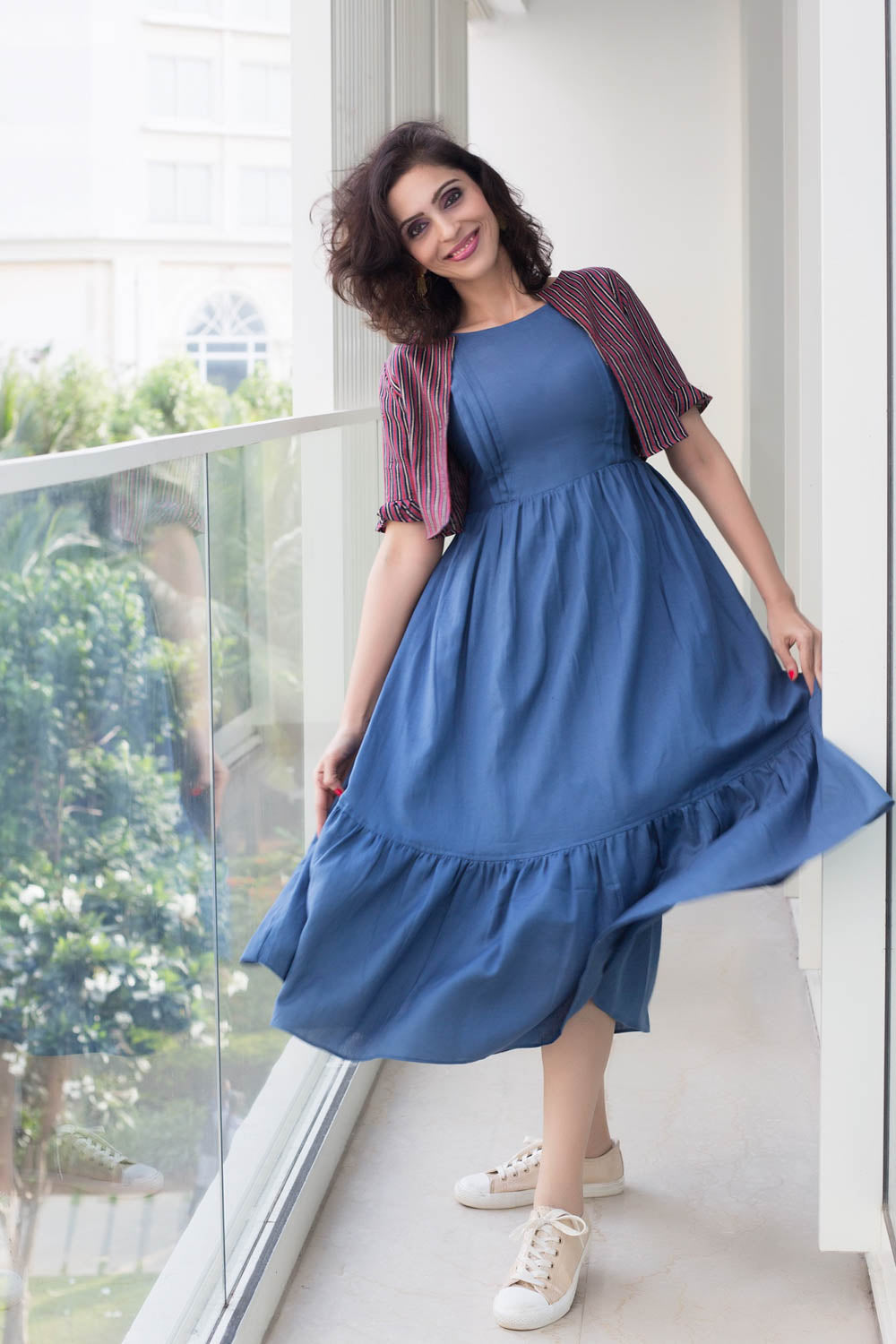 PARALLELED Maternity Feeding Frock Dress