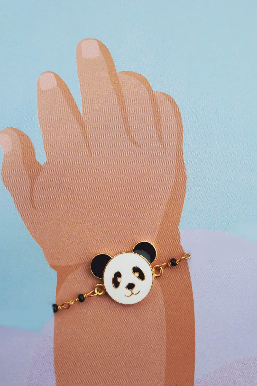 Panda Style Mom and Me Gold Plated Silver Jewellery