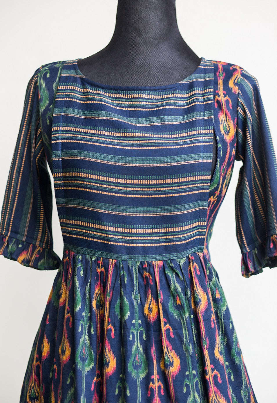 Peacock Flair Maternity Feeding Dress